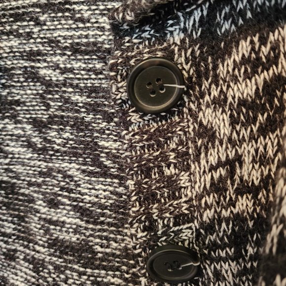 Kim Roger's Black Cable Knit Sweater 2 Button Front Closure. Women's Size L - Picture 4 of 11